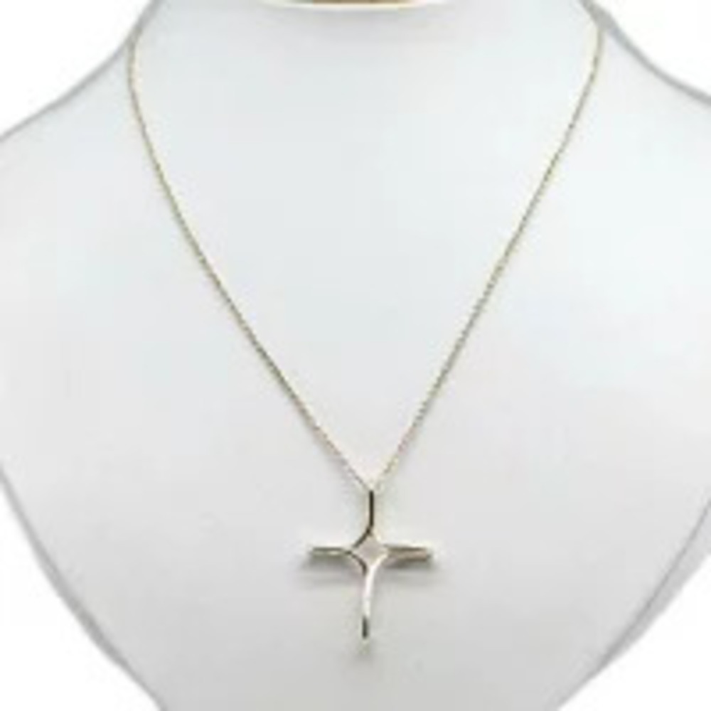 Tiffany Co Elsa Peretti Infinity Cross Necklace Sterling Silver